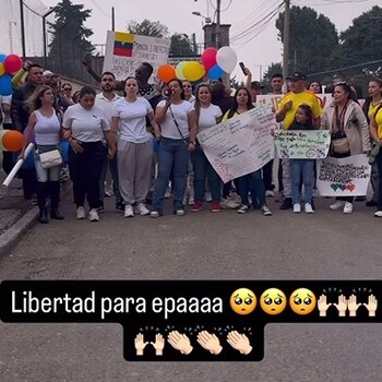 Karol Samantha lideró el plantón