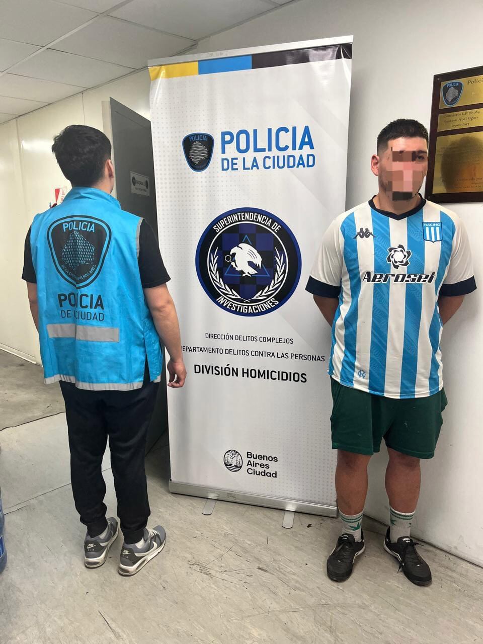 El acusado tras ser detenido