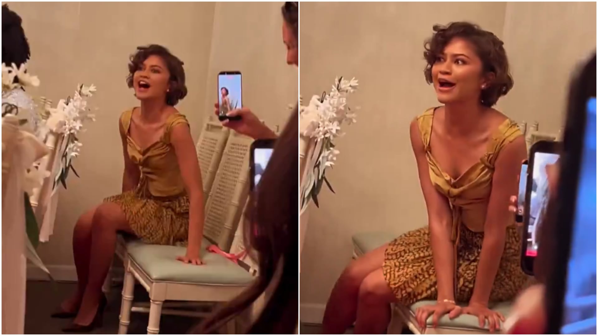 La aparición de Zendaya en Las Vegas genera especulaciones tras lucir una posible alianza de oro en pleno evento promocional (Redes sociales)