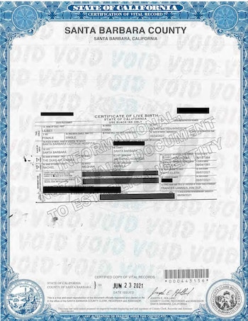 El certificado de nacimiento de