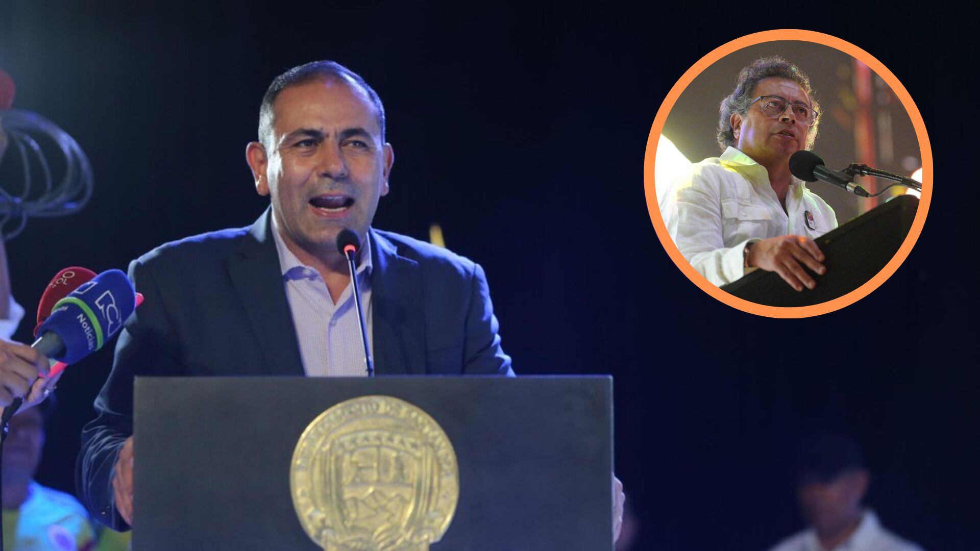 Juvenal Díaz y Gustavo Petro - crédito Colprensa/Juan Diego Cano/Presidencia