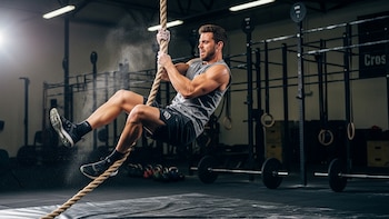 Subir la cuerda gana espacio en el crossfit, el ejercicio que fortalece todo el cuerpo
