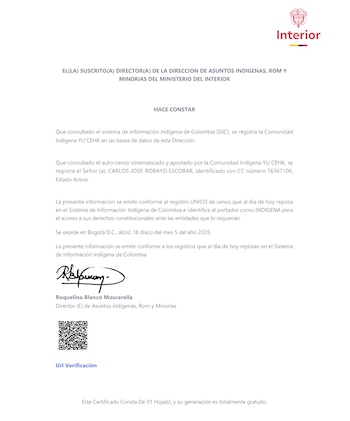 La trayectoria de Carlos José Robayo Escobar incluye vínculos con organizaciones de narcotráfico, extradiciones y delitos de alto impacto, factores que intensifican la vigilancia sobre su cambio de régimen penitenciario - crédito Ministerio del Interior