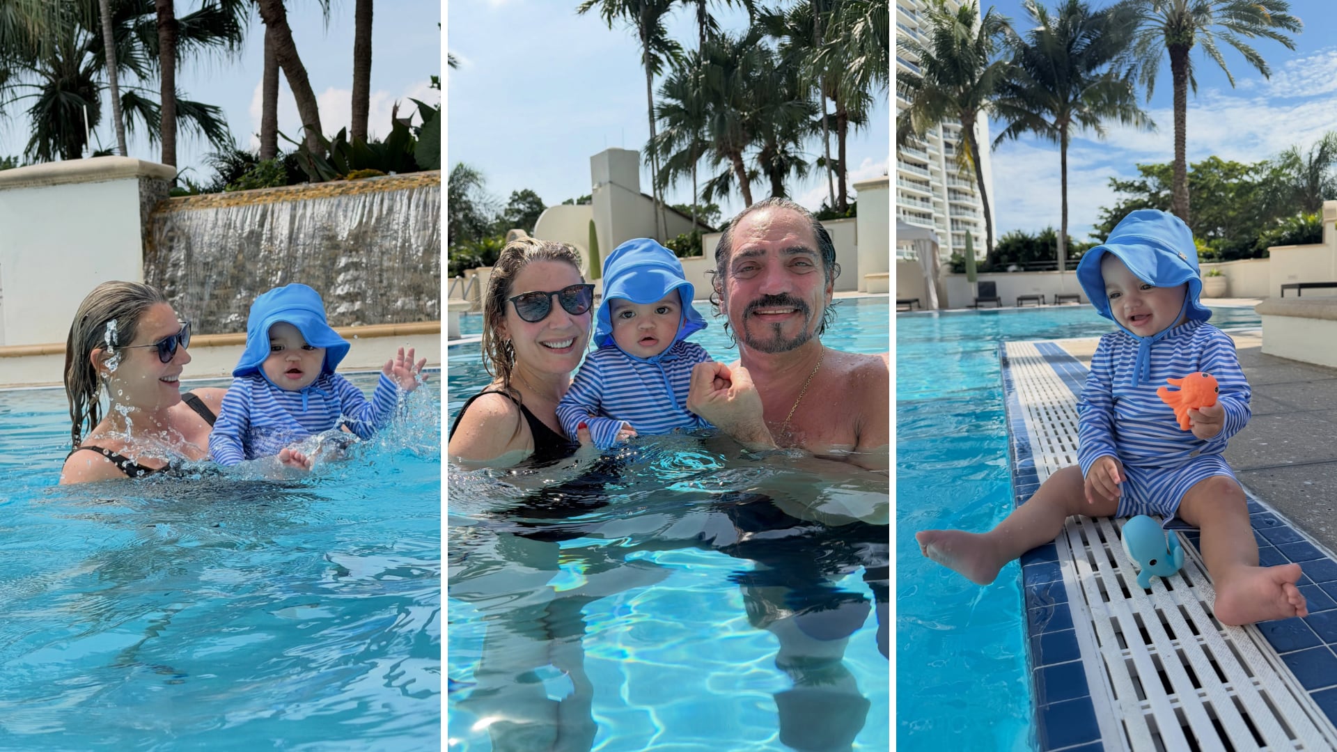 Rocío Marengo y Eduardo Fort compartieron el primer viaje de Isidro a Miami: “Recargamos pilas para seguir metiéndole fuerte”