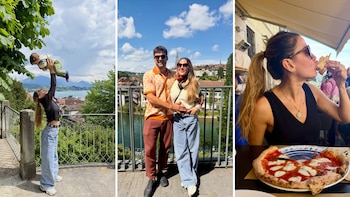 Las postales de Jimena Barón y Matías Palleiro en Suiza: paisajes, comida típica y amor