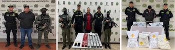 Seis personas fueron capturadas durante el operativo contra ‘Los Orión’ en Antioquia y Cundinamarca. - crédito @ABDELAESPRIELLA/x