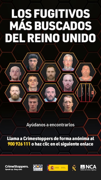 La campaña para localizar a los 12 criminales más buscados por el Reino Unido.