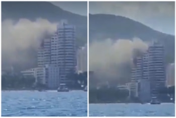 La emergencia se registró durante la mañana del jueves y obligó a la salida preventiva de residentes y turistas, mientras los bomberos realizaron maniobras para controlar la propagación del fuego y proteger inmuebles cercanos - crédito captura de pantalla @luisbeltrannoti / X