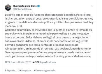 Humberto de la Calle habla