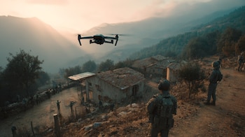 Operadores droneros del CJNG emplean