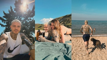 La China Suárez y Mauro Icardi disfrutan de la playa en la primavera turca: selfies y mates junto al mar