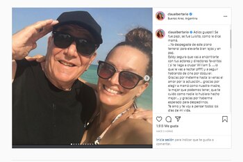 El posteo de Claudia en