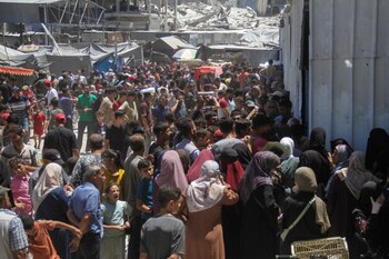 Palestinos se reúnen para recibir