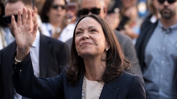 María Corina Machado reivindica desde Madrid “elecciones limpias y libres” por la “estabilidad y la paz” en Venezuela