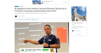 El periodista Osvaldo Hernández también ha venido realizando denuncias sobre lo ocurrido con supuestas injerencias de la Federación Colombiana de Fútbol en la Comisión de Árbitros-crédito La Patria