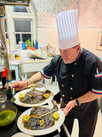 En la cocina, el chef