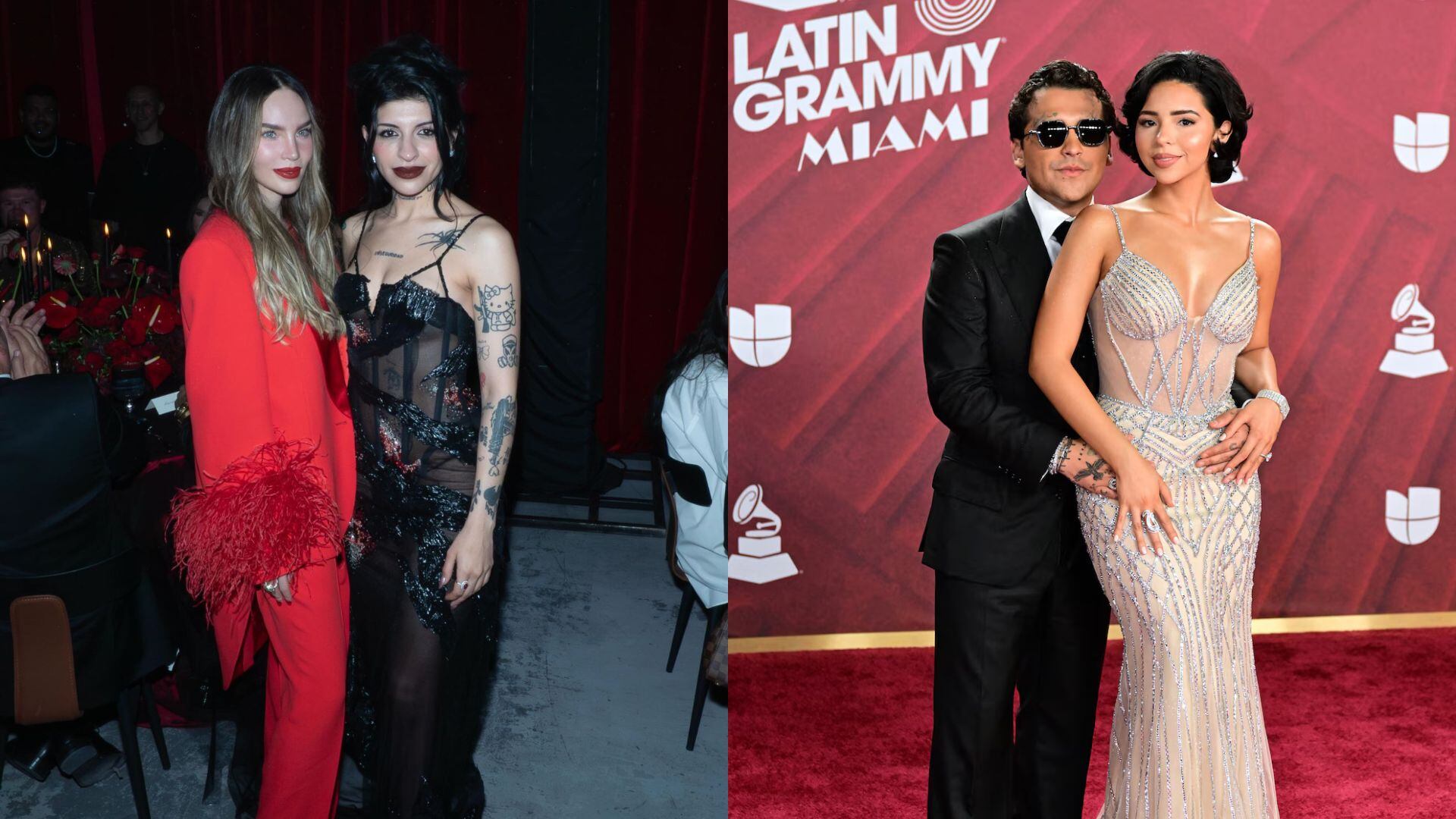 Belinda, Cazzu, Christian Noda, Ángela Aguilar prendieron fuego a las redes. (Instagram: Belinda / AFP)