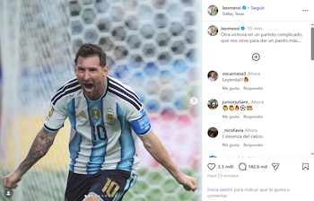 Messi publicó un carrusel de diez fotos en Instagram tras la victoria ante Austria, con una frase que eligió la mesura sobre la euforia