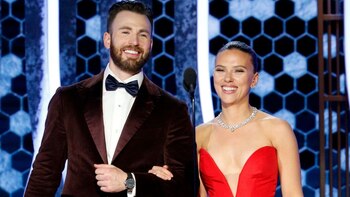 Scarlett Johansson and Chris Evans