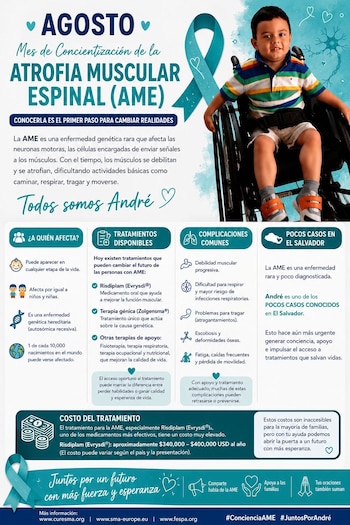 La familia de André impulsa la campaña Todos Somos André para financiar su viaje y acceder a atención médica fuera de El Salvador. (Foto cortesía Familia Rivera Escamilla)