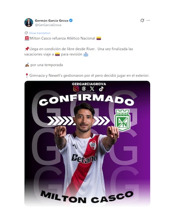 El posteo de García Grova