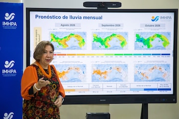 La ingeniera Luz Graciela de Calzadilla, directora general del Instituto de Meteorología e Hidrología de Panamá, explicó que gran parte del Pacífico panameño registrará lluvias por debajo de lo normal entre agosto y octubre. Cortesía