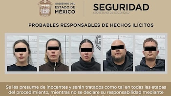 Cinco de los detenidos, entre ellos Jesús "N", El Cara de Cochi. (FGJEM)