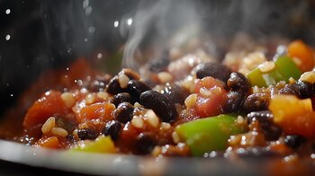 El guisado caribeño se cocina