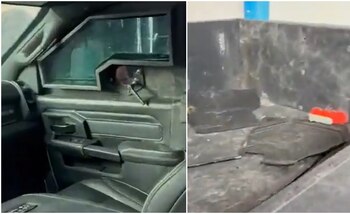 Así luce el interior de las camionetas que presuntamente son utilizadas por el CJNG. (Especial)