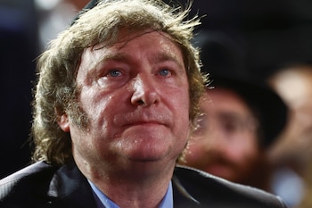 La emoción de Milei durante