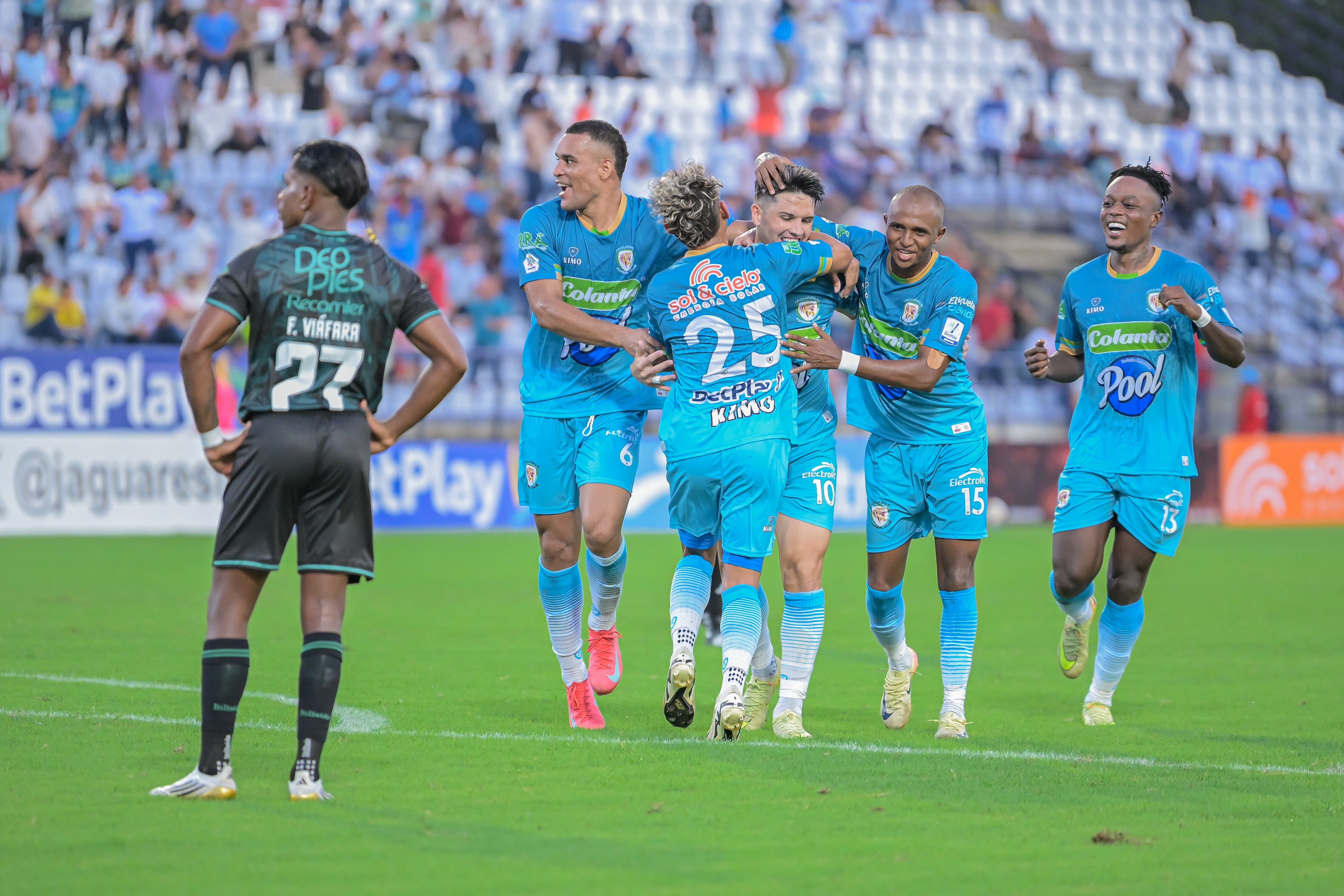 Cristian 'Jopito' Álvarez fue el encargado de marcar el gol del triunfo a favor de Jaguares de Córdoba - crédito Colprensa