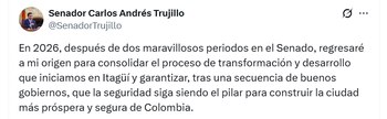- crédito @SenadorTrujillo/X
