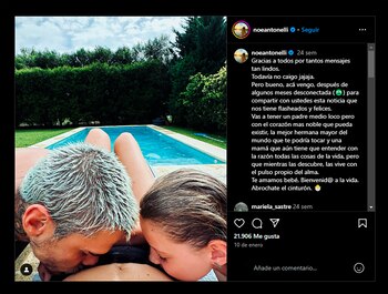 El anuncio de Noe Antonelli