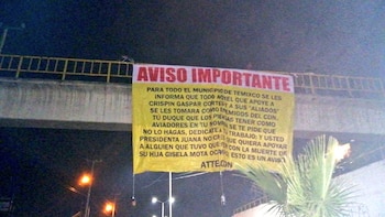 Narcomanta en Temixco advierte los