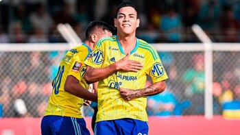 Joao Grimaldo celebra su anotación