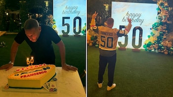 “Los fabulosos 50″ de una leyenda del fútbol en Las Vegas: el particular menú y un baile que se hizo viral
