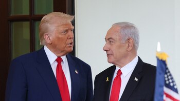 Trump junto a Benjamin Netanyahu