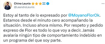 El tweet del Chino Leunis
