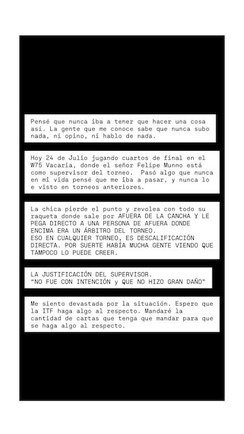 El video que compartió la argentina Martina Capurro (captura de portada porfa del video)