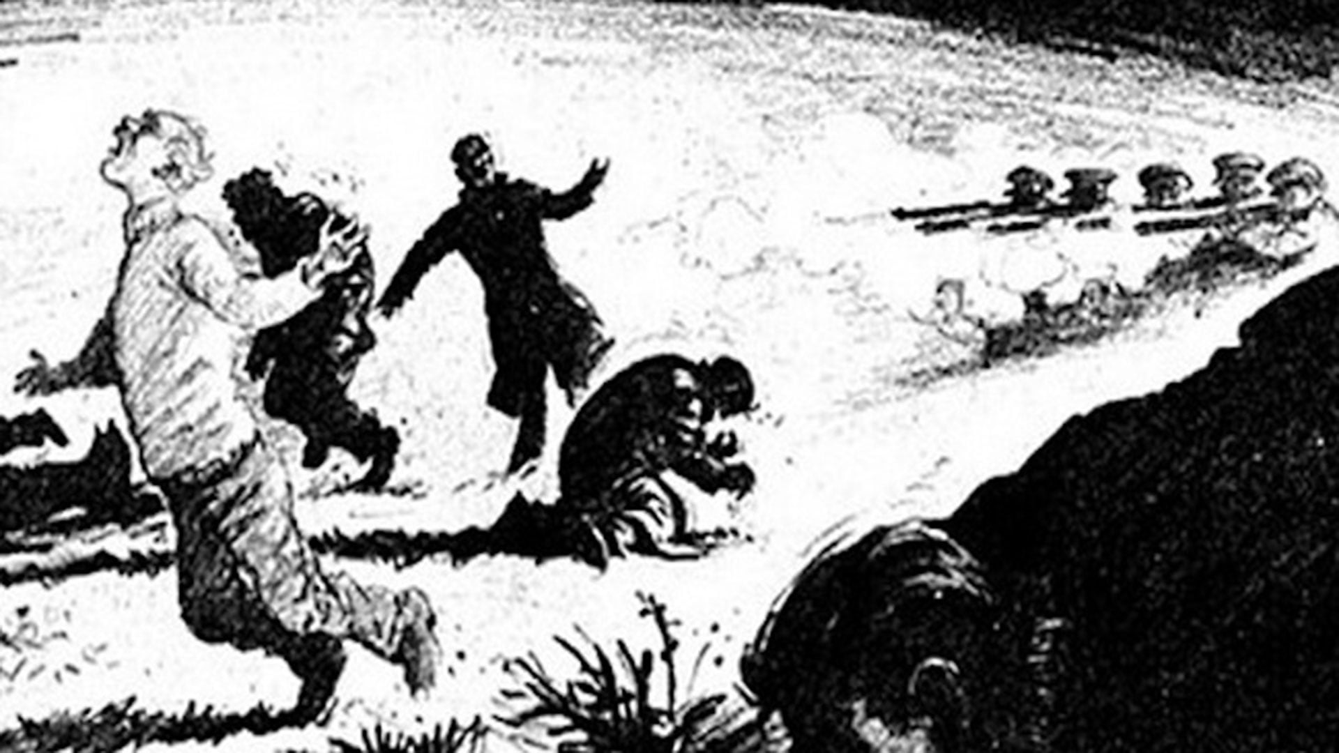 Ilustración sobre los fusilamientos del 9 de junio de 1956