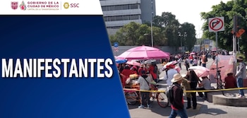 Por presencia de manifestantes, ambos sentidos de Paseo de la Reforma se encuentran cerrados.
Crédito: X / @OVIALCDMX