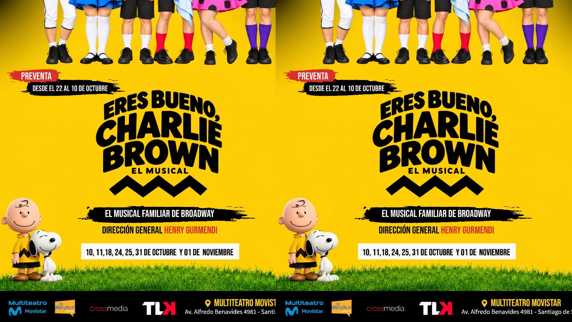 Henry Gurmendi dirige la nueva puesta de “Eres bueno, Charlie Brown”, que llegará al Multiteatro Movistar desde el 10 de octubre