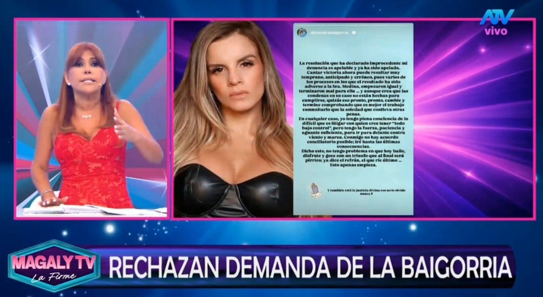 Magaly Medina celebra decisión judicial y resalta defensa de la libertad de expresión: “Una lección de ética profesional”. Captura: Magaly TV La Firme.