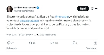 Con este mensaje en X,