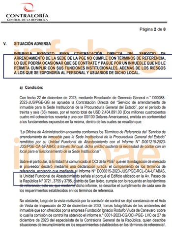 Informe del Órgano de Control