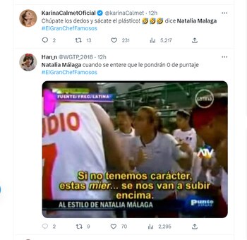 Reacciones de los usuarios por