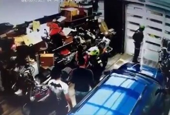 Una cámara de seguridad del