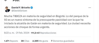 Daniel Briceño dice que hay