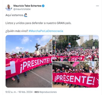 Mauricio Tabe demuestra su apoyo