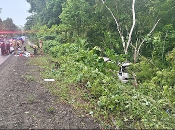 El accidente ocurrió en las inmediaciones del Puesto de Control de Bayano, en el distrito de Chepo, al este de Panamá. Tomada de X